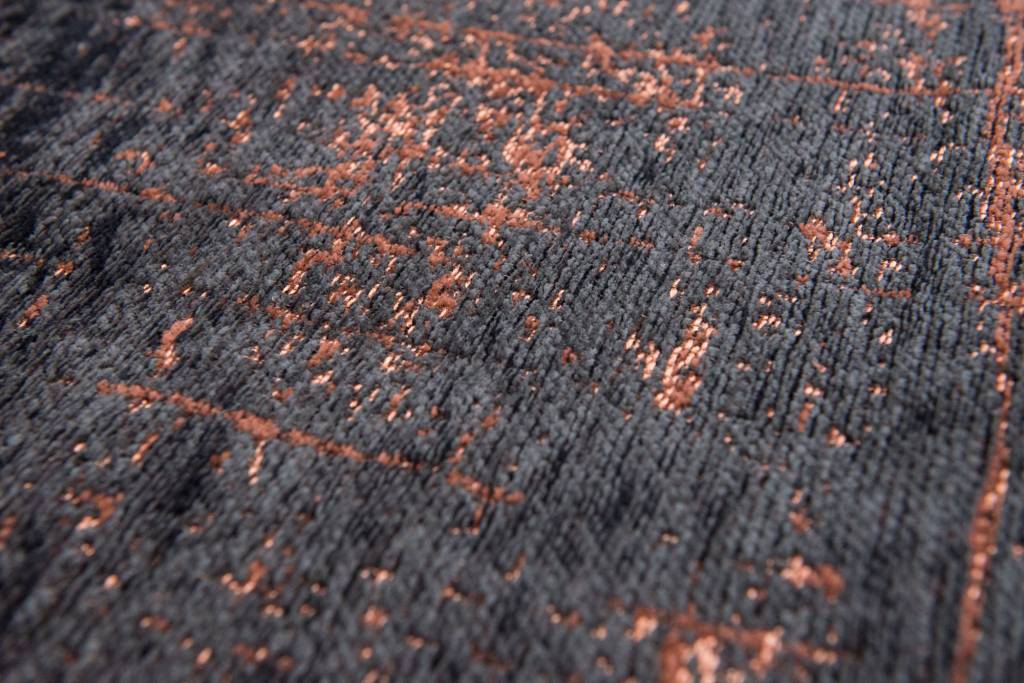 Abstract Flatwoven Black & Orange Rug