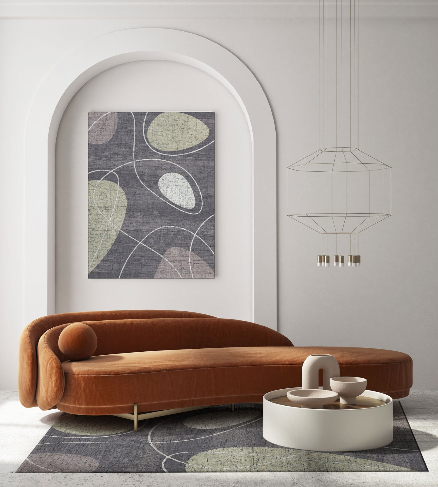 My Bubble Dark Mastic Flatwoven Rug