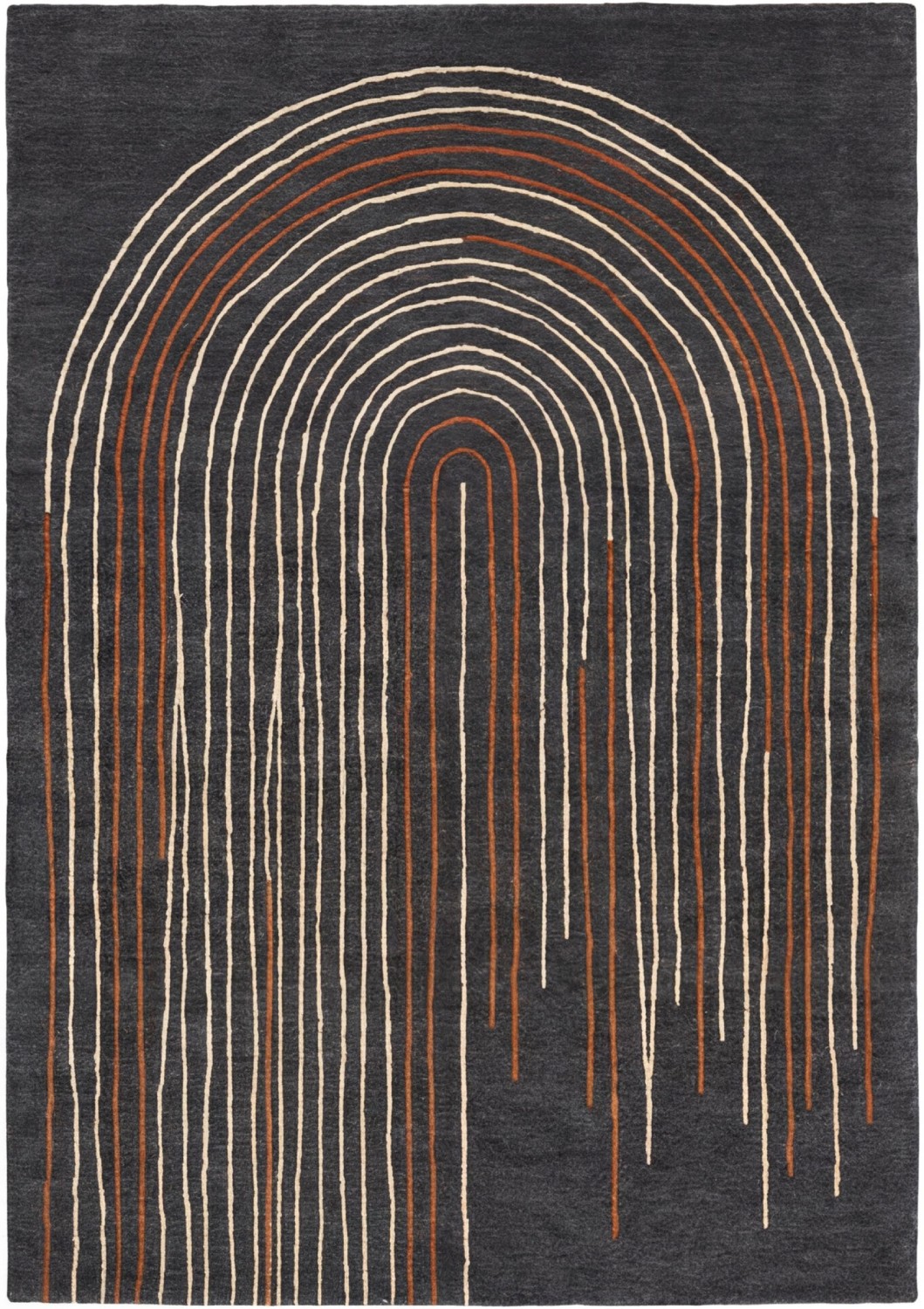 Arcade Lines Umber Artisan Rug