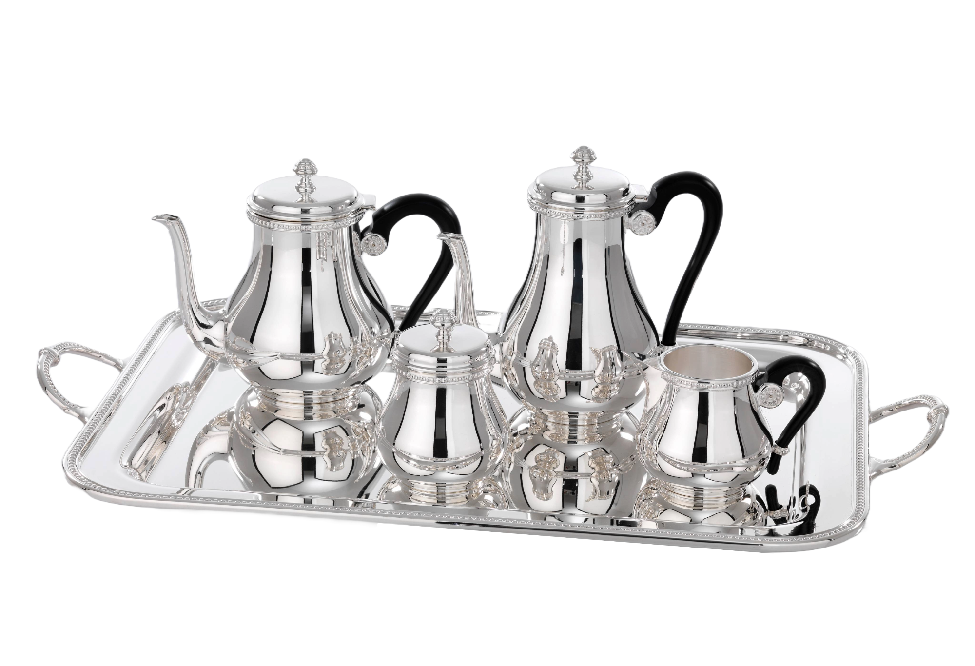 Royal Silver Tea and Coffee Set with Tray