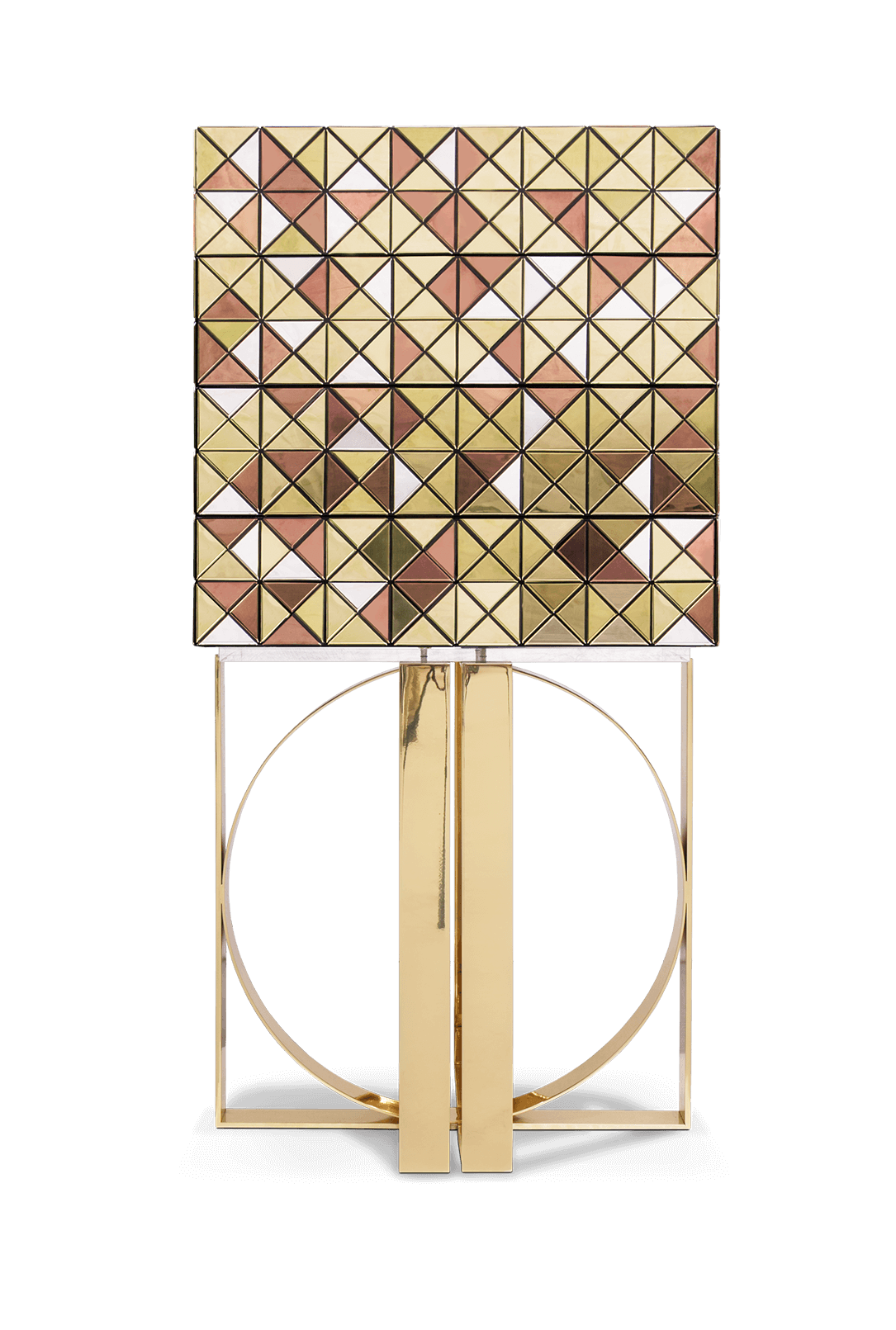 Mosaic Gold Accents Cabinet