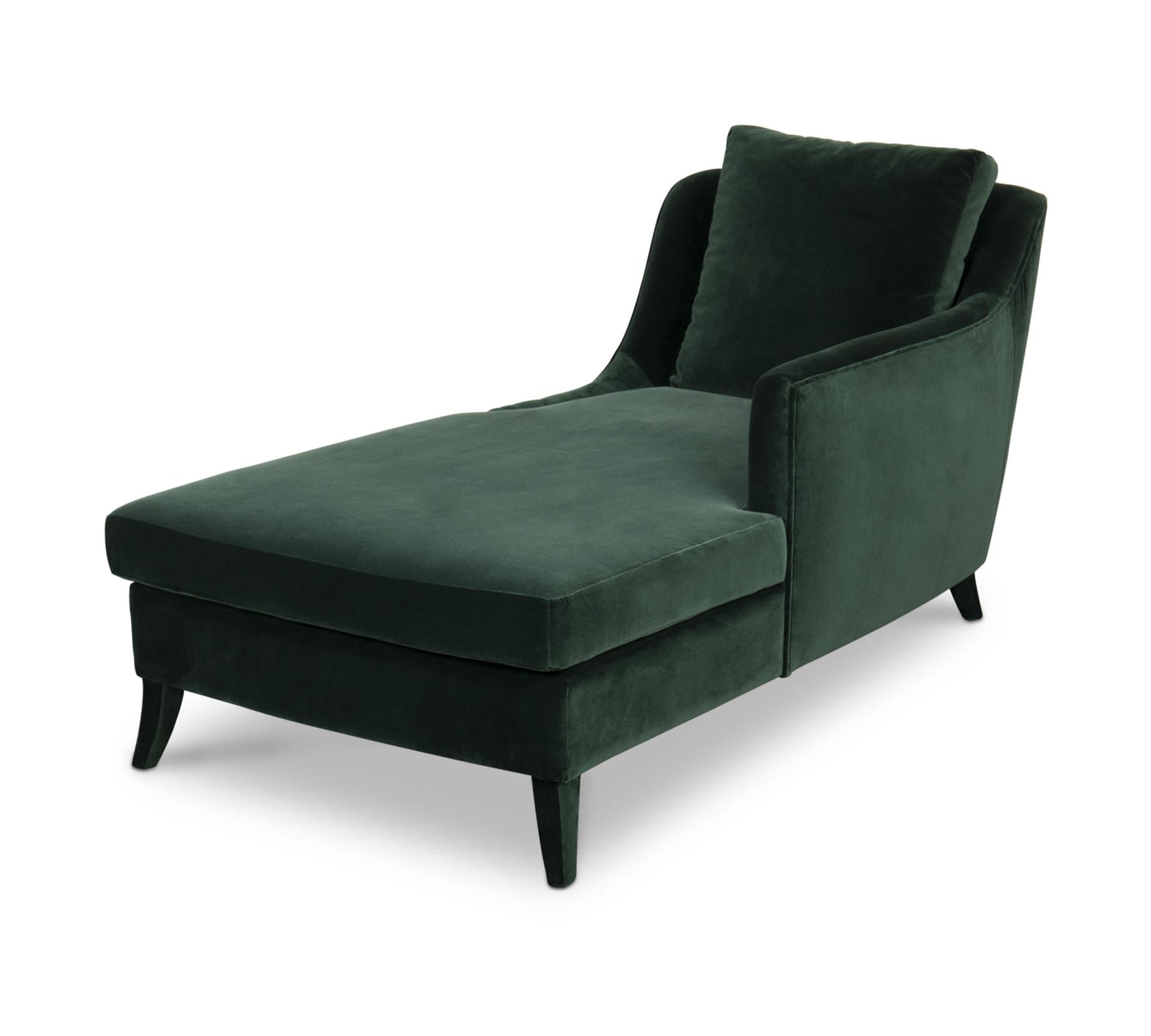 Plush Velvet Chaise Longue
