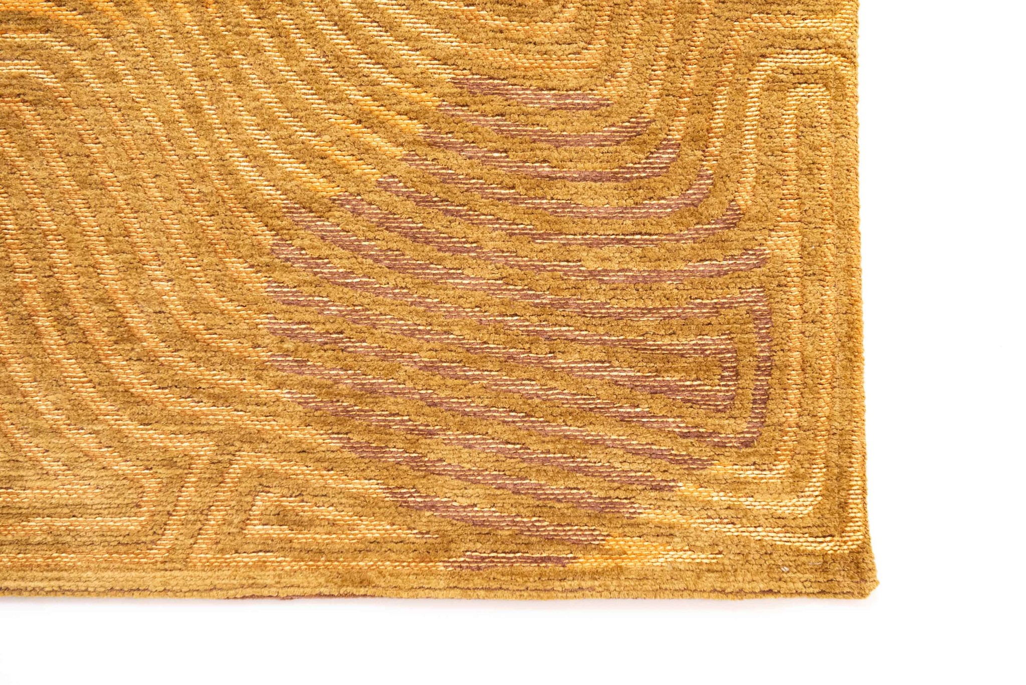 Gold Flatwoven Rug ☞ Size: 4' 7" x 6' 7" (140 x 200 cm)