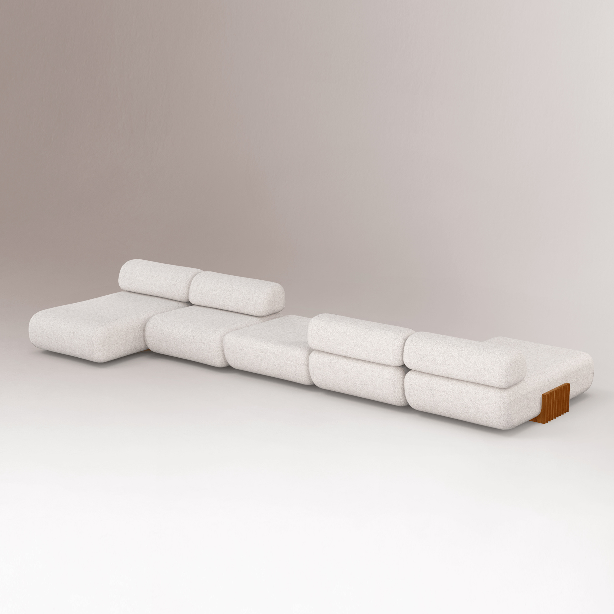 Carmel Wood Modular Sofa - 3