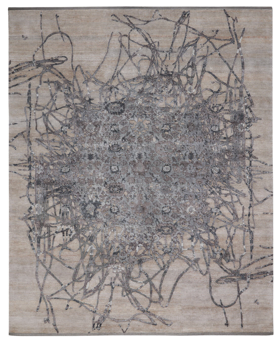 Bidjar Hand-knotted Grey Rug