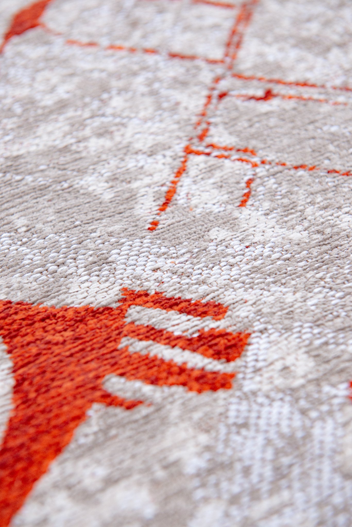 Orange Cut Designer Rug ☞ Size: 8' x 11' 2" (240 x 340 cm)