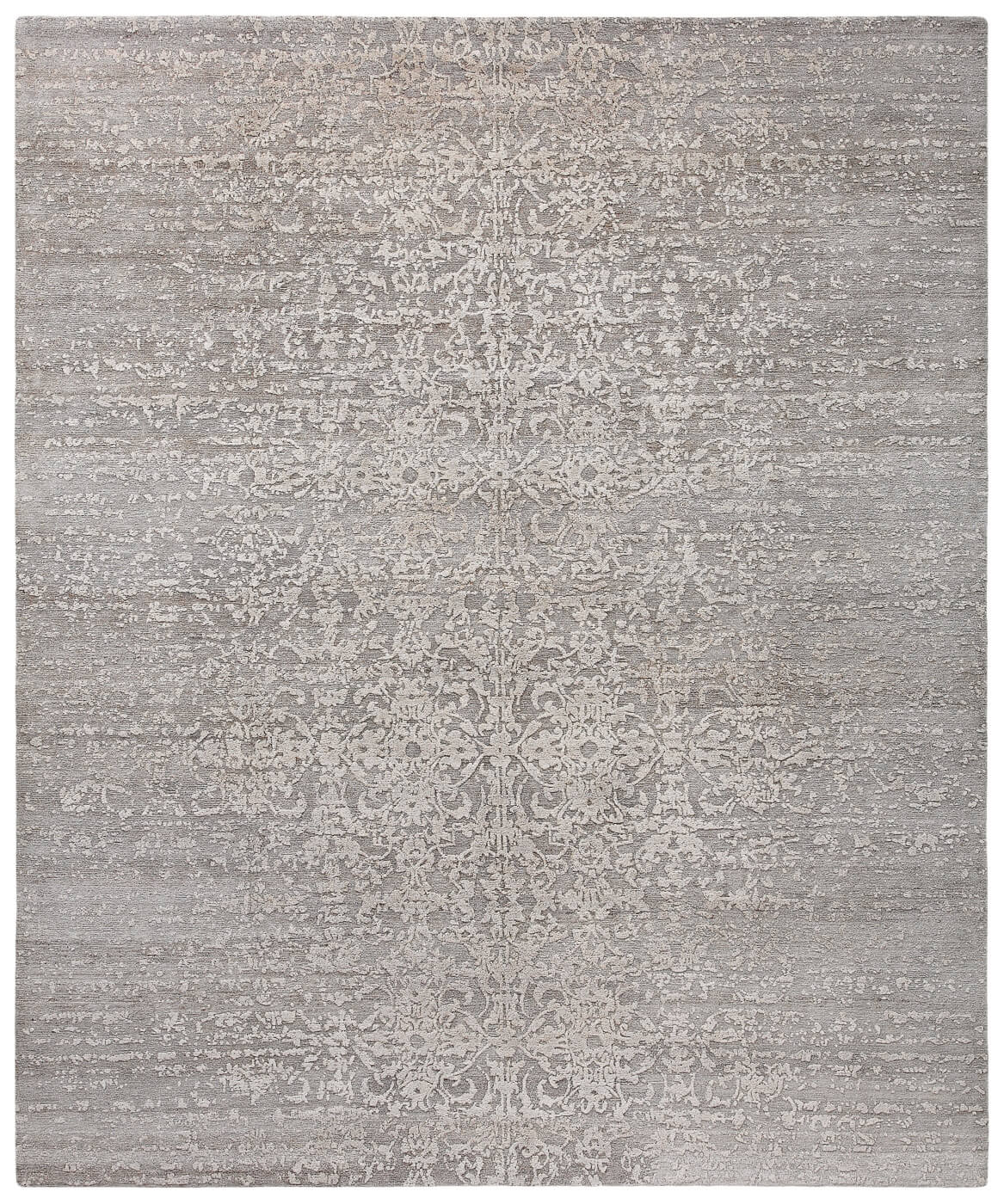 Faded Hand-knotted Grey Rug