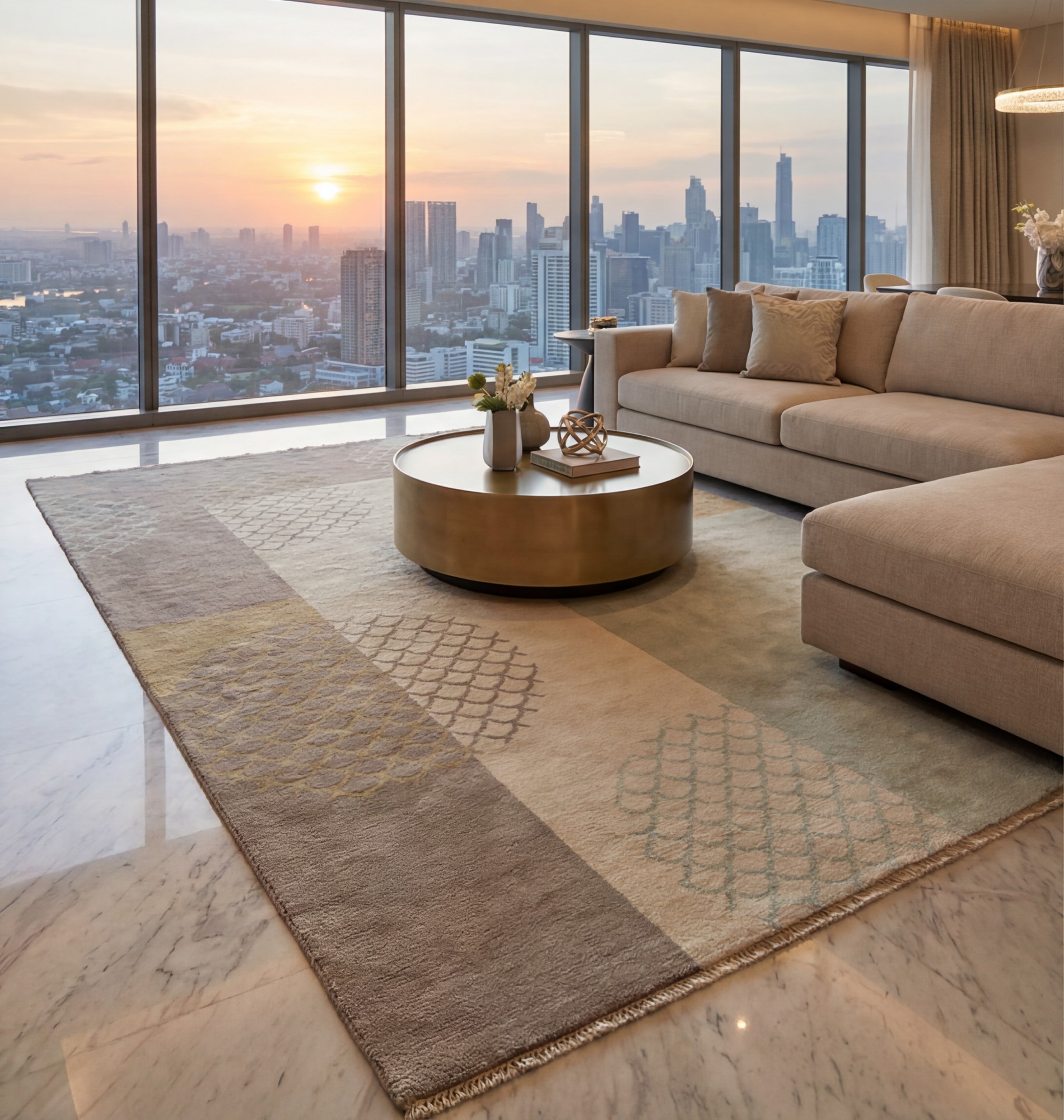 Gentle Structure Handcrafted Rug