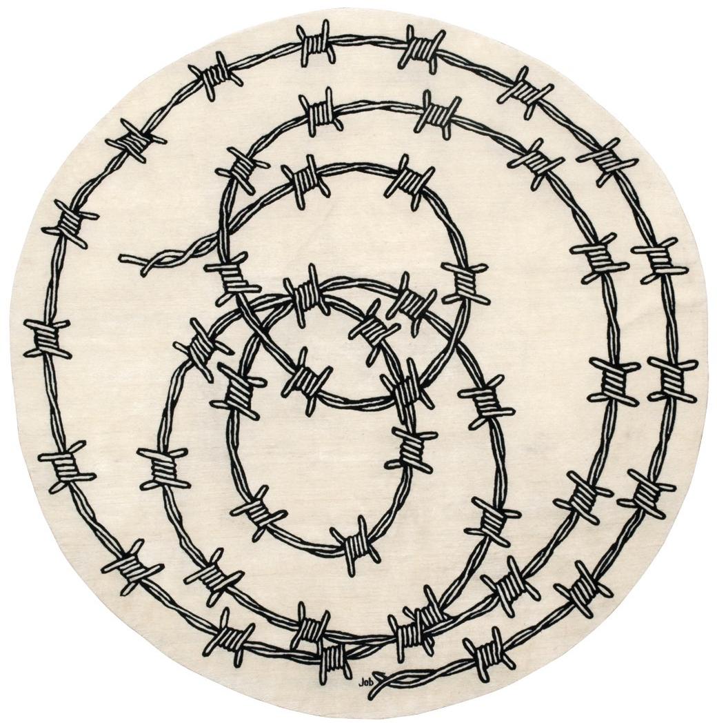 Barbed Wire Round Rug