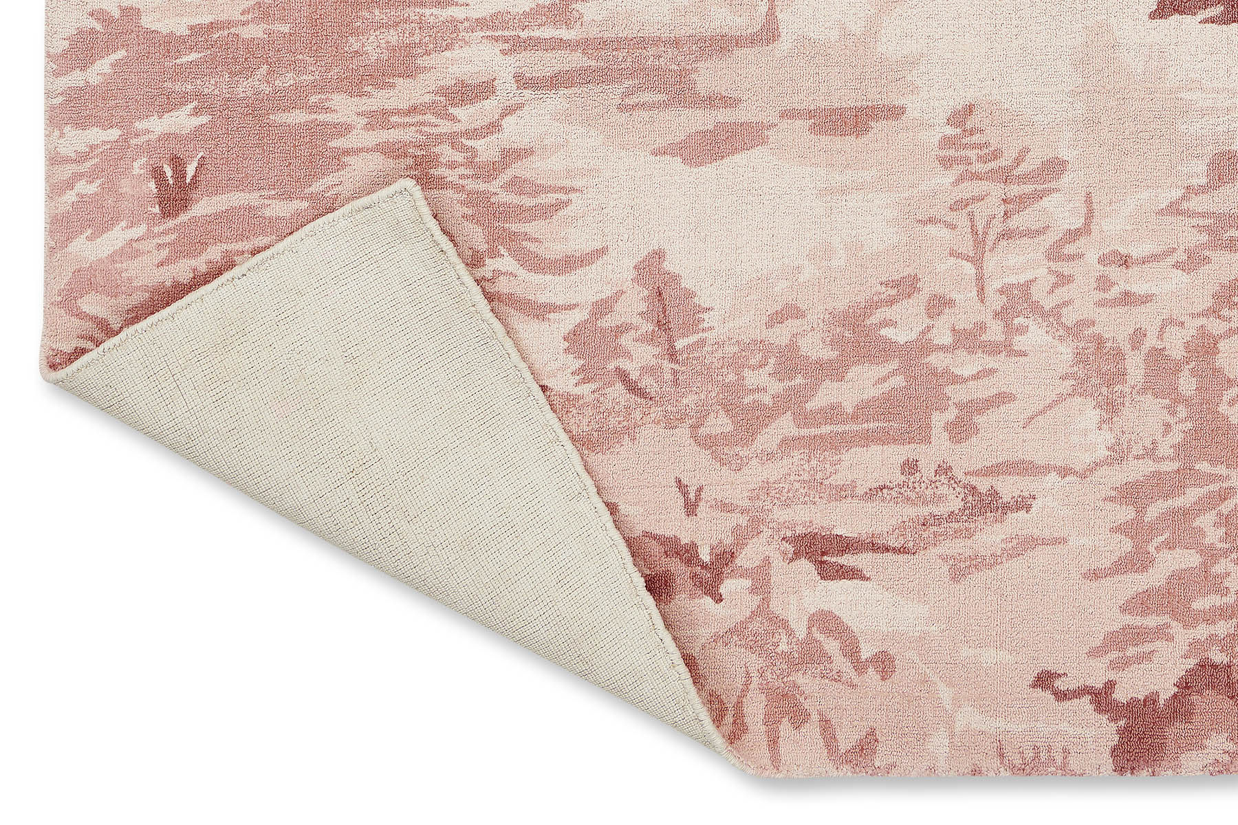 Landscape Light Pink Designer Rug ☞ Size: 4' 7" x 6' 7" (140 x 200 cm)