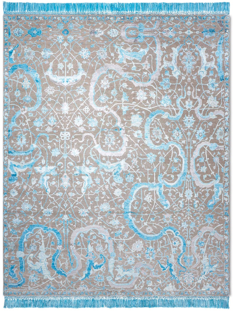 Tabriz Blue Hand Woven Rug