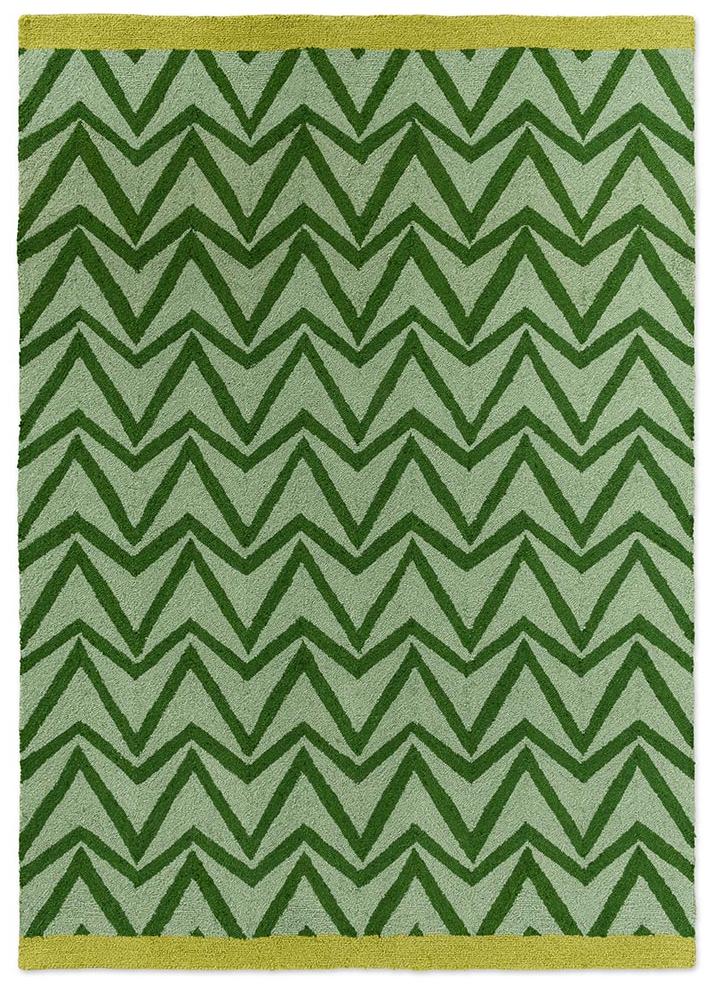 Green Flat Weave Outdoor Rug