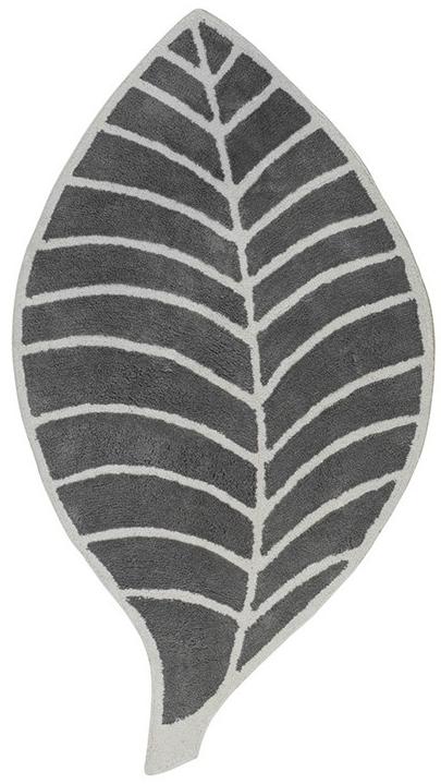 Leaf Grey / Ivory Rug ☞ Size: 2' x 4' (60 x 120 cm)