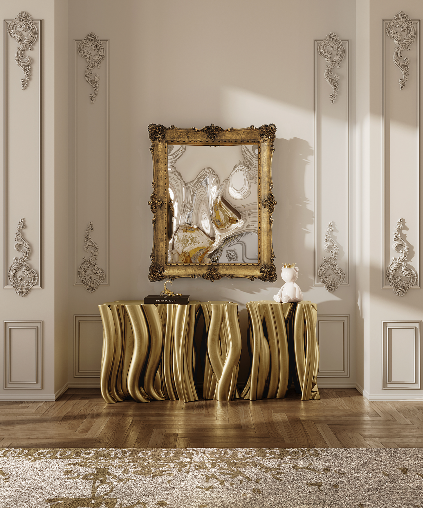 Monochrome Gold Premium Sideboard