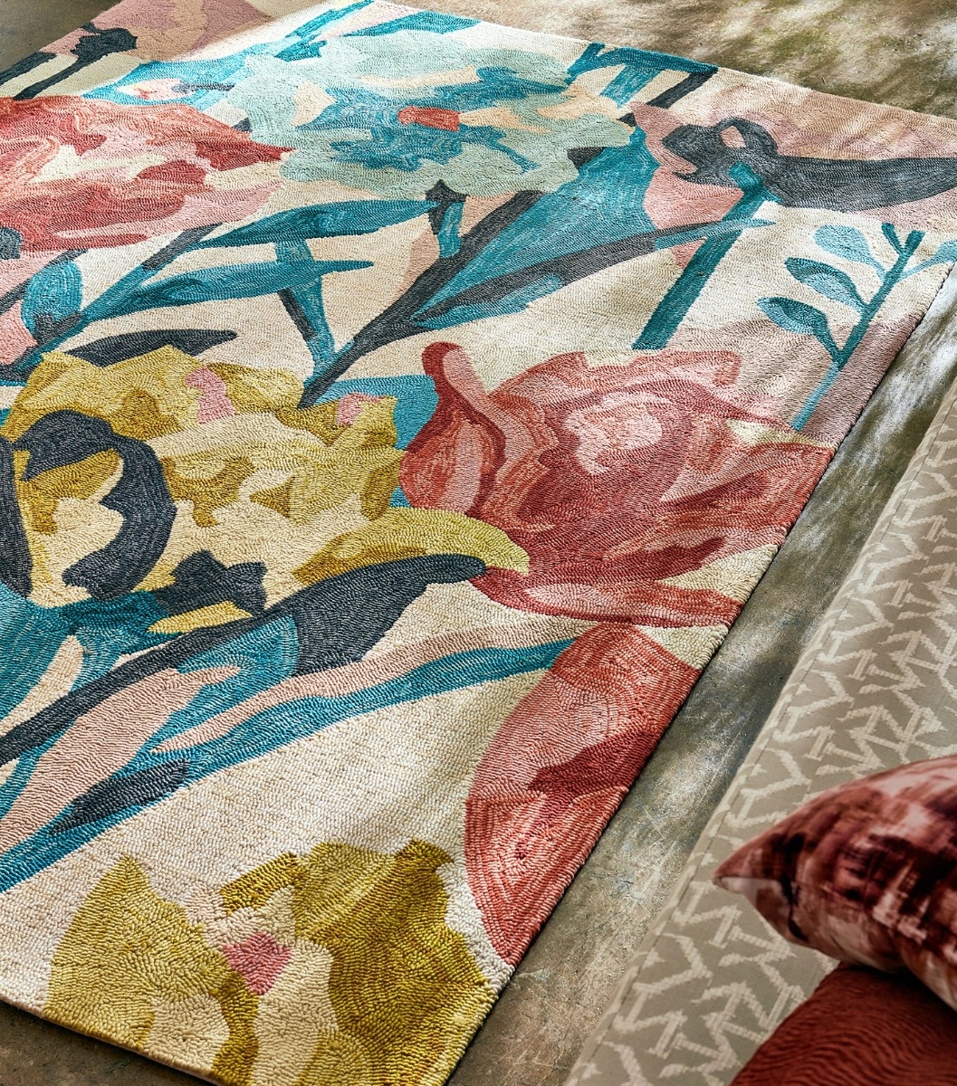 Floral Outdoor Handtufted Rug