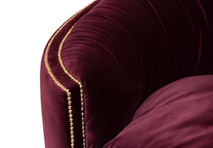 Premium Comfort Red Curved Sofa