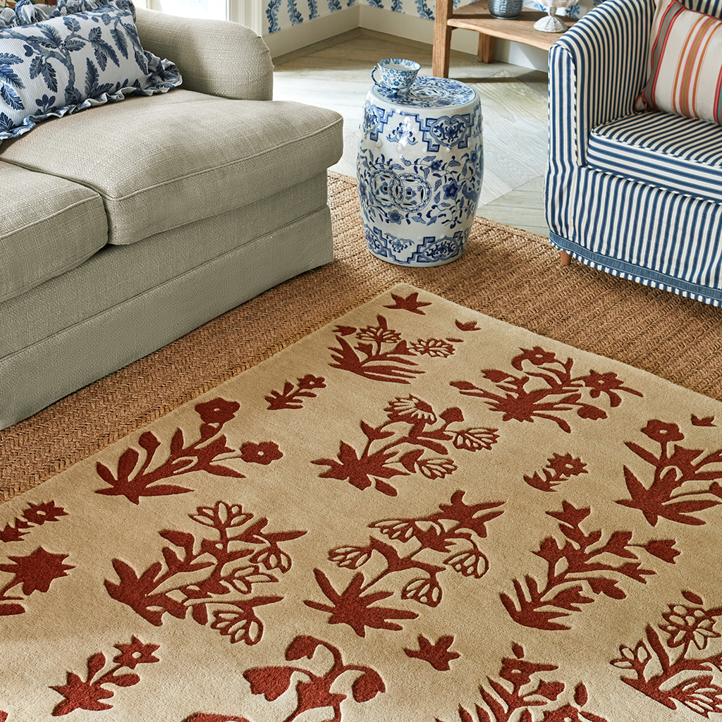 Woodland Glade Linen / Russet Rug