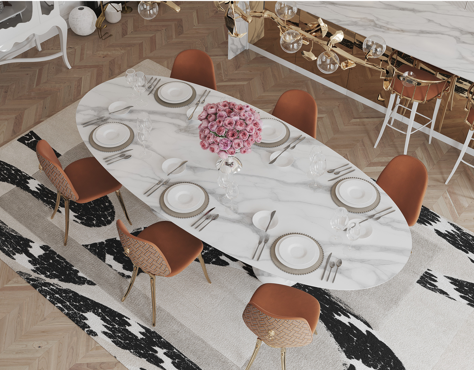 Obsidian Oval XL Estremoz Dining Table