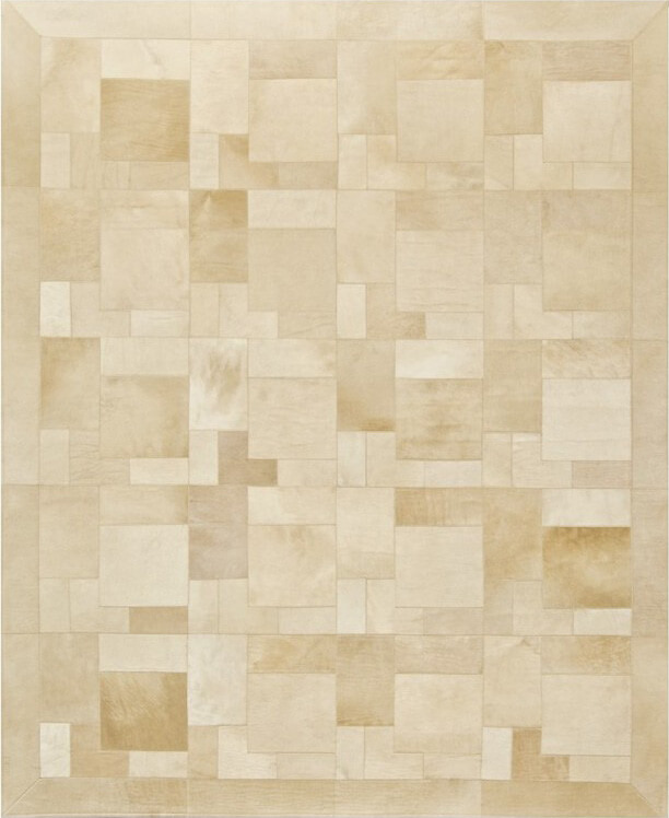 Puzzle Cowhide Beige Rug