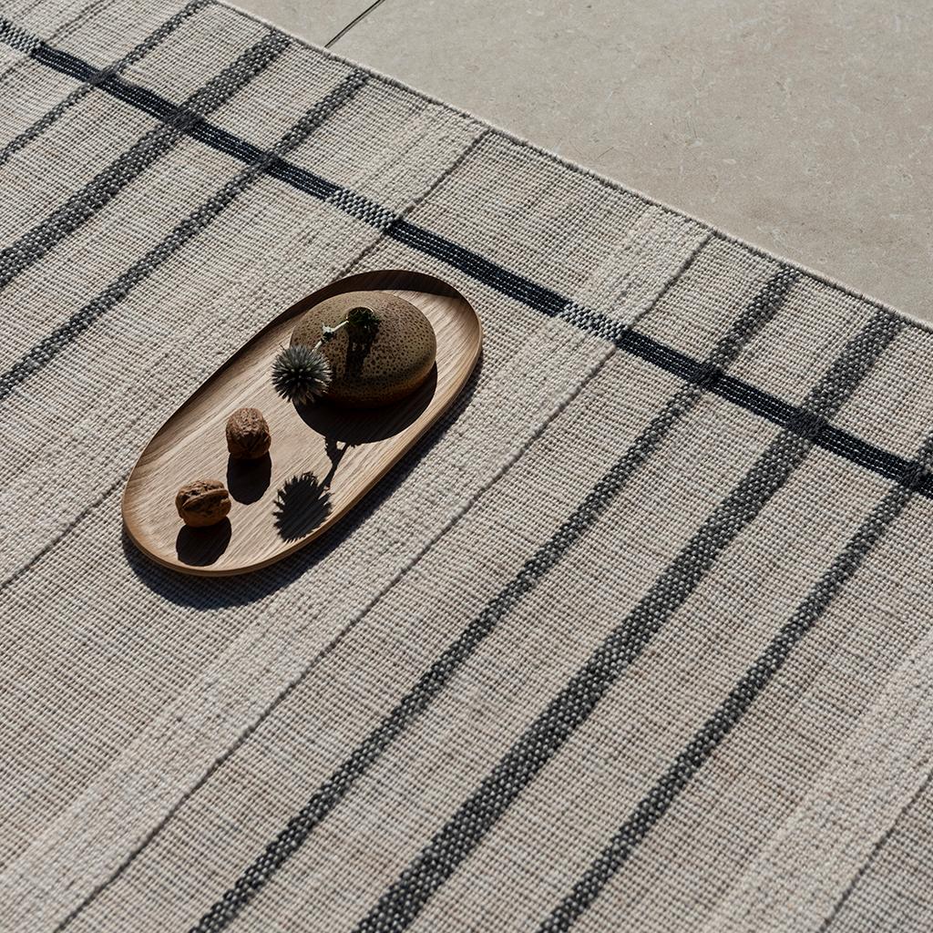 Charcoal Line Outdoor Rug