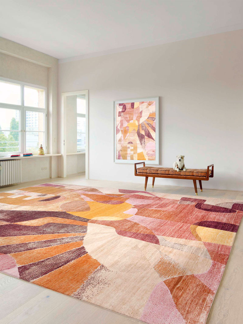 Red Sunset Hand Woven Rug