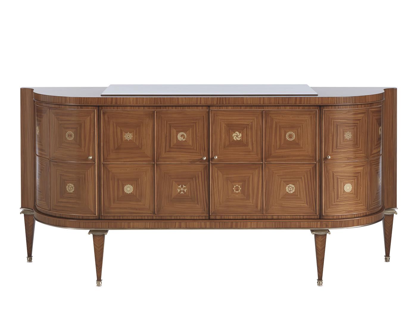 Curved Wooden Sideboard