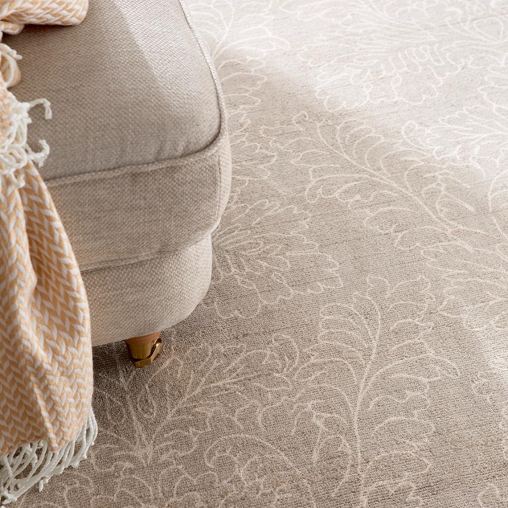 Handloom Dove Cotton Rug ☞ Size: 5' 7" x 7' 10" (170 x 240 cm)