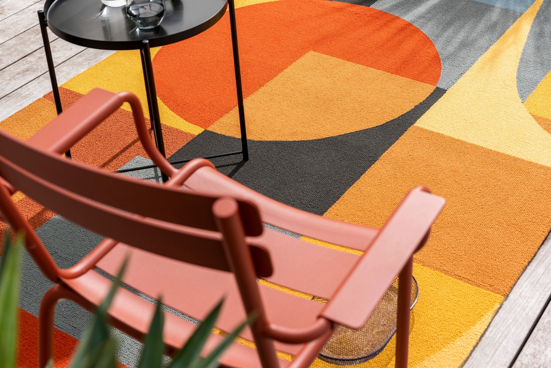 Outdoor Geometric Multi Rug