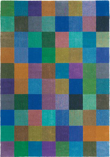 Geometric Pattern Rug Fusion Patch Blue ☞ Size: 140 x 200 cm