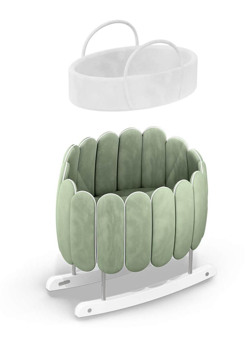 Lotus Gentle Rocking Crib