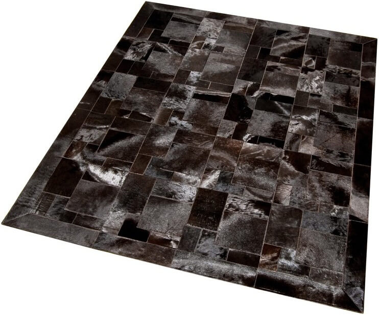 Puzzle Cowhide Brown Rug