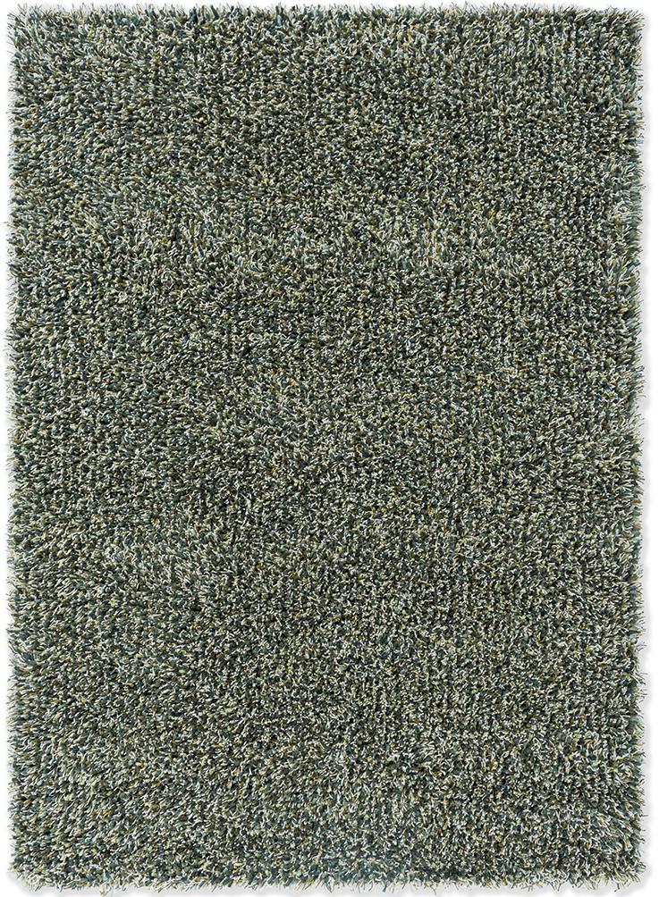 Shaggy Felted Wool Green Rug