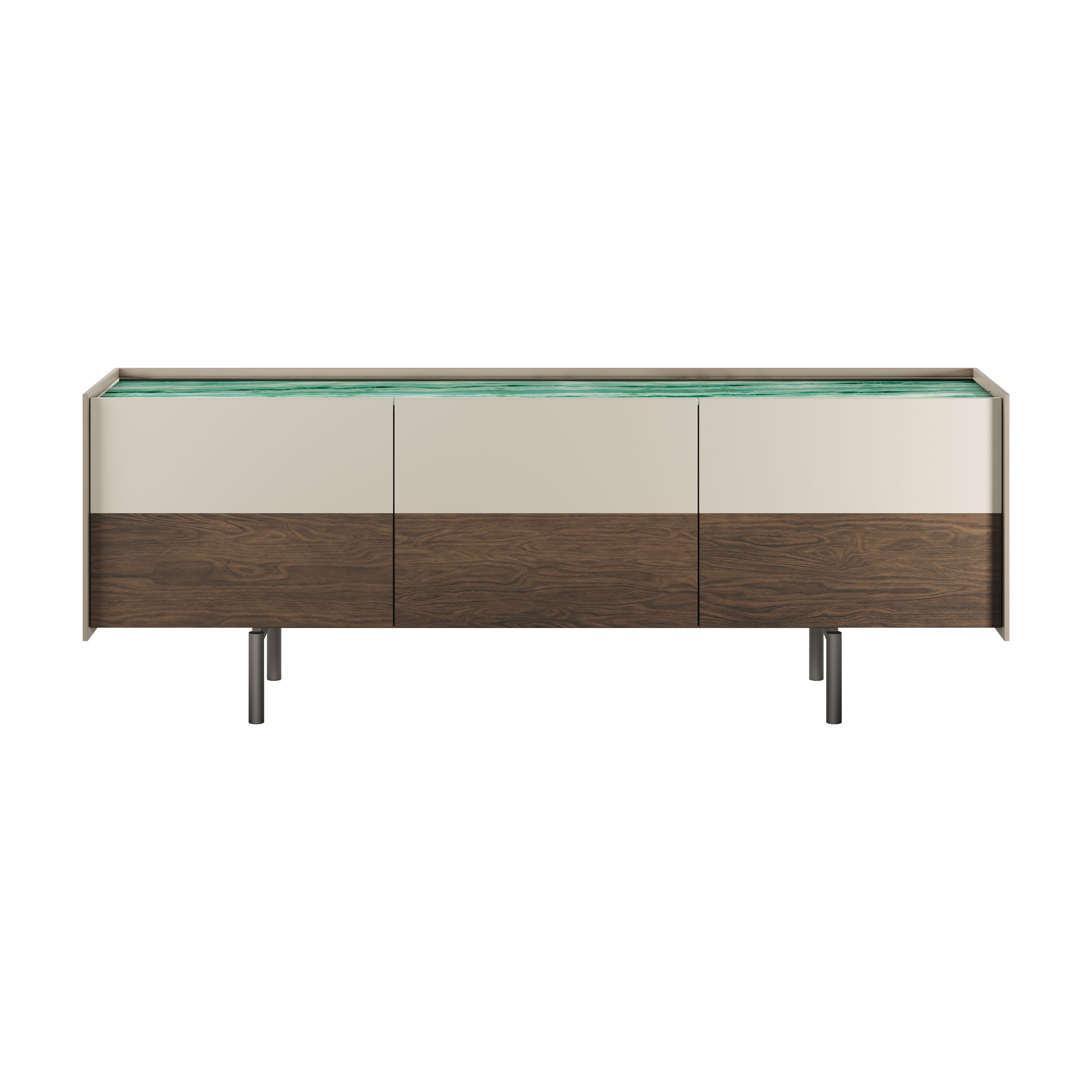 Acadea Three-Door Glass Sideboard