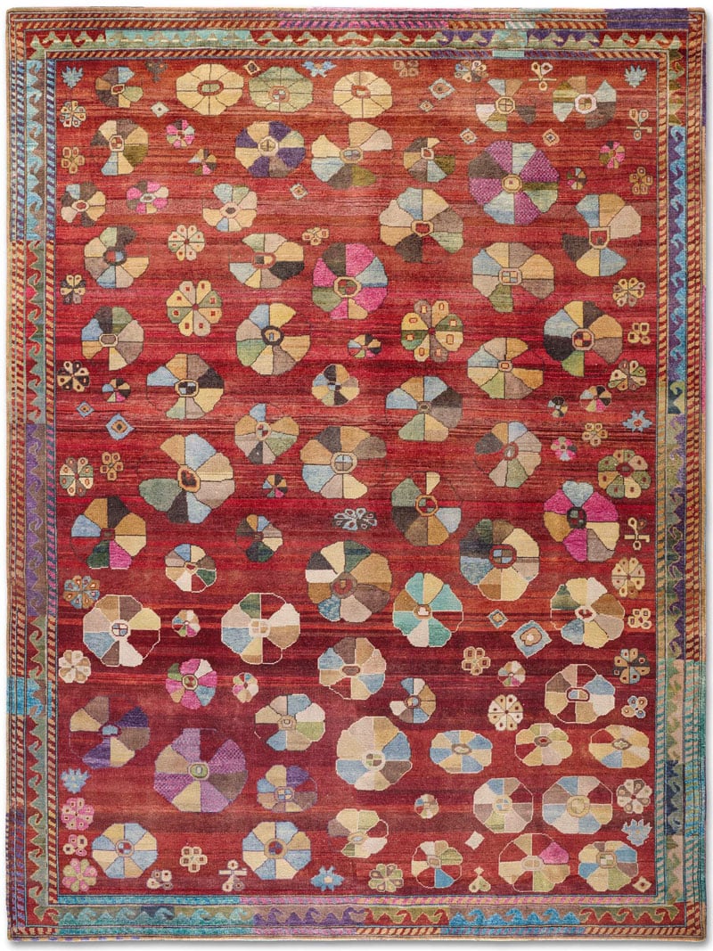 Original Natural Red Hand Woven Rug