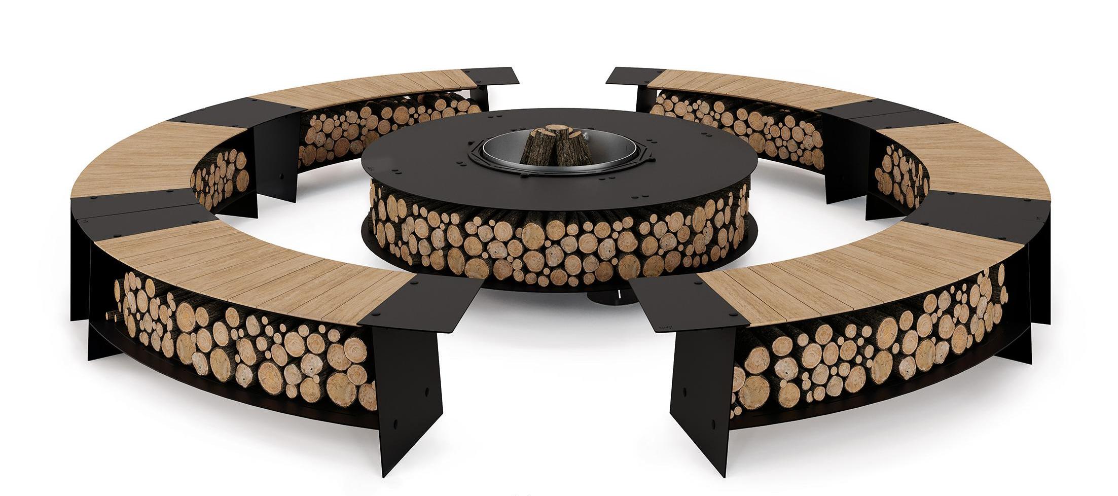 Tobia Outdoor Wood Storage | Finishing: Vintage Brown