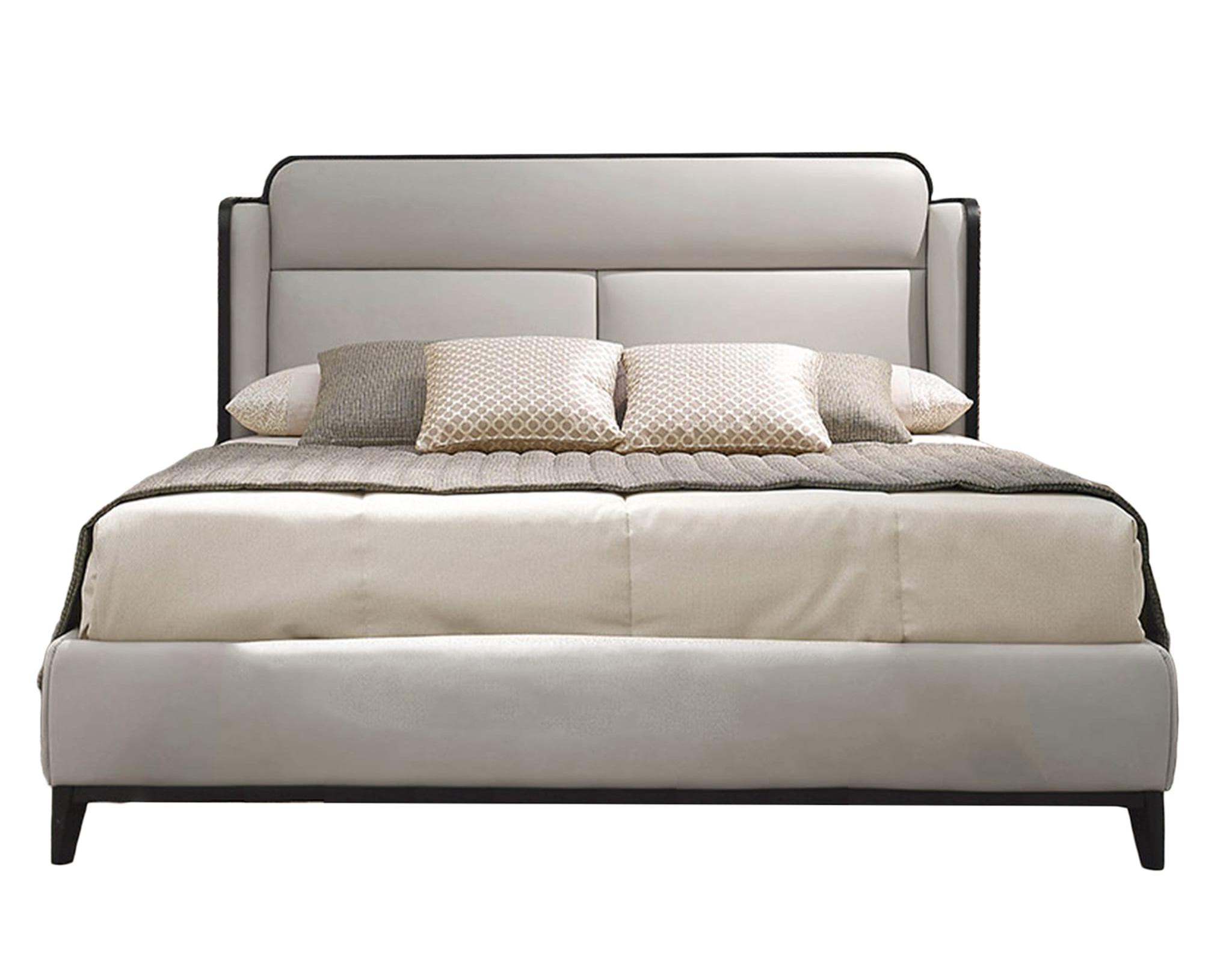 Dilan Beige Italian Bed ☞ Size: 200 x 200 cm