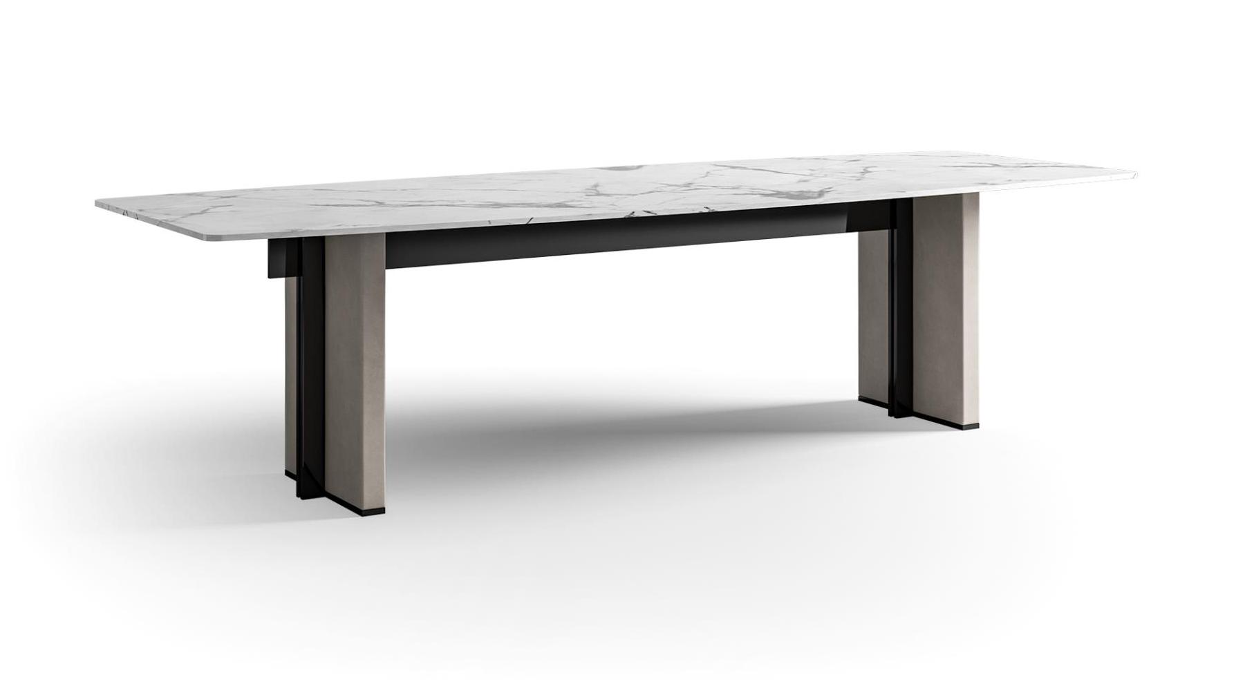 Marble Table with Leather Legs