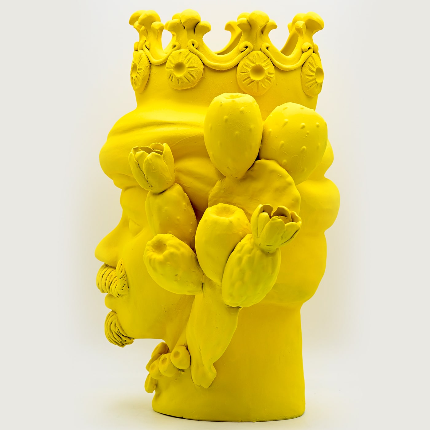 Moor's Head Yellow Matte Sculpture