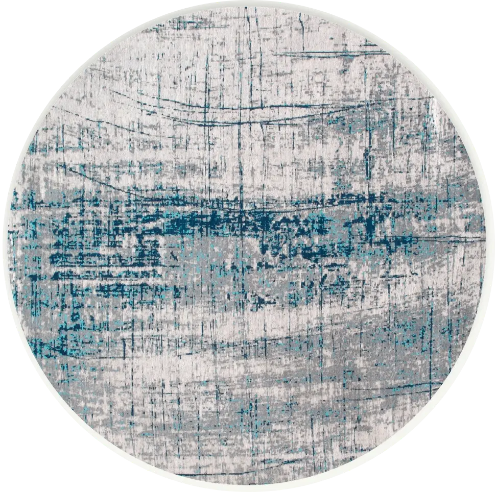 Bronx Azurite Round Rug