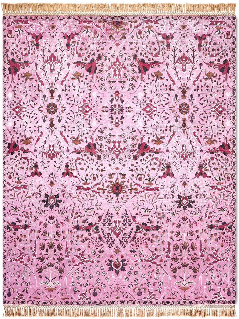 Teheran Pink Hand-Woven Rug