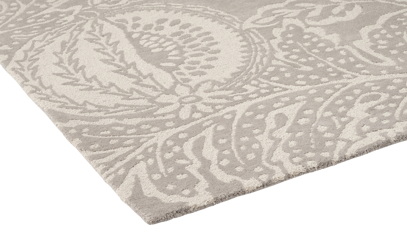 Hand-Tufted Beige Wool Rug