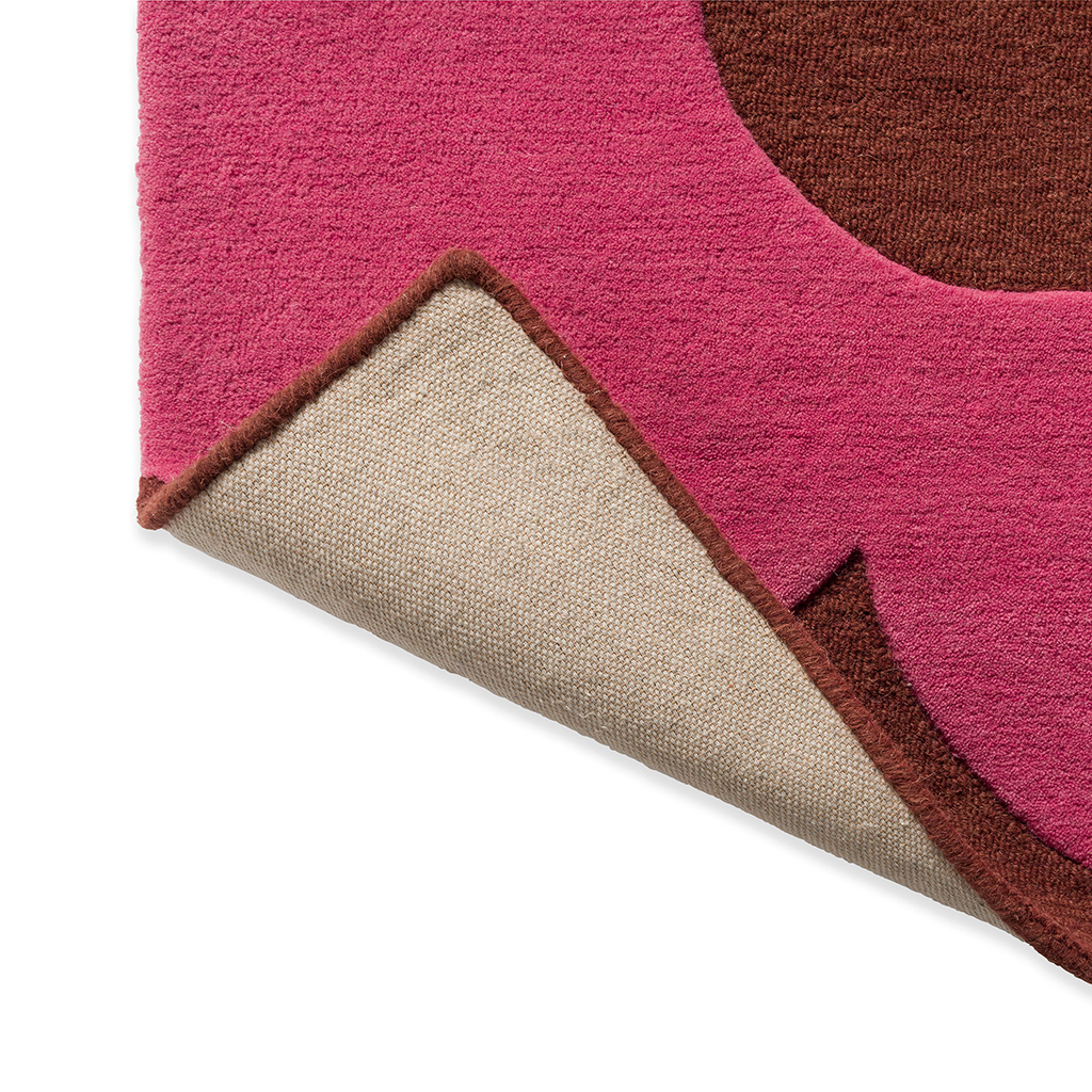 Sprig Pink Designer Wool Rug ☞ Size: 6' 7" x 9' 2" (200 x 280 cm)