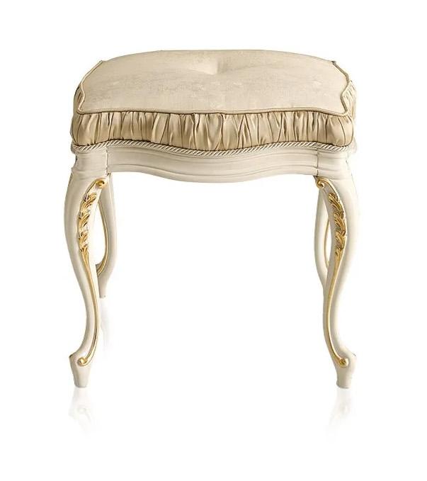 Beige/Gold Classic Stool