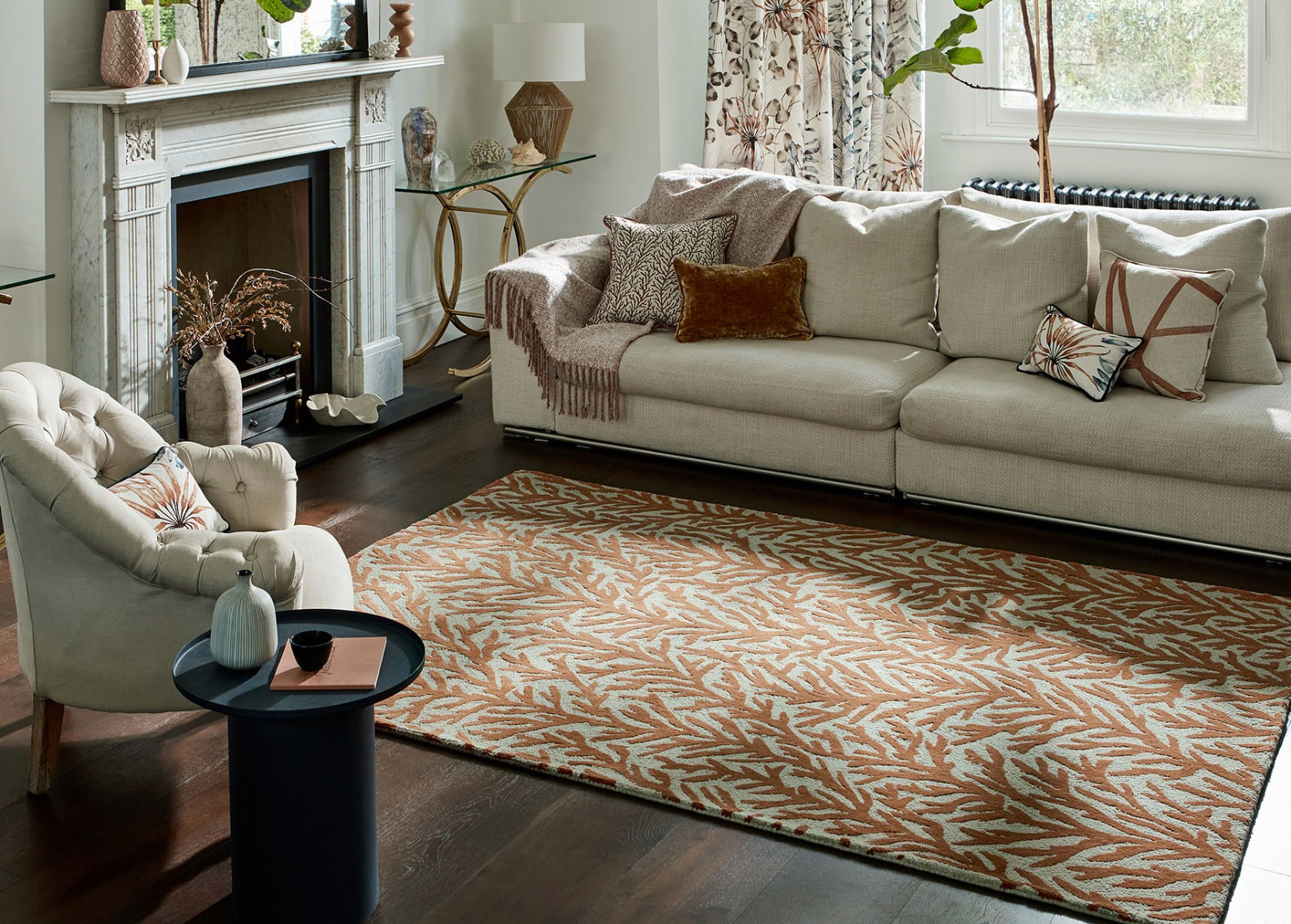 Atoll Auburn / Stone Designer Rug