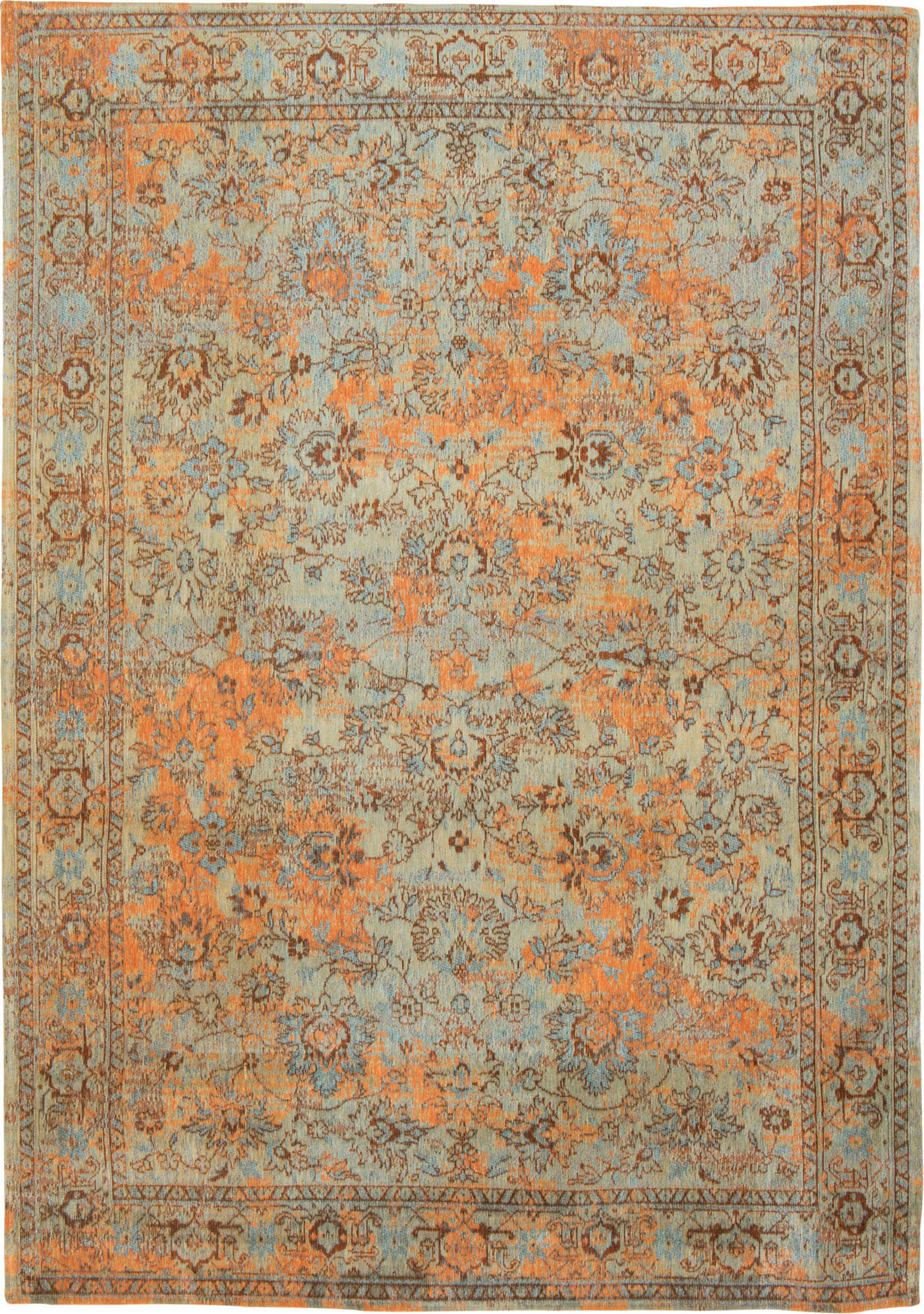 Blue Orange Bright Persian Premium Rug | Size: 9' 2