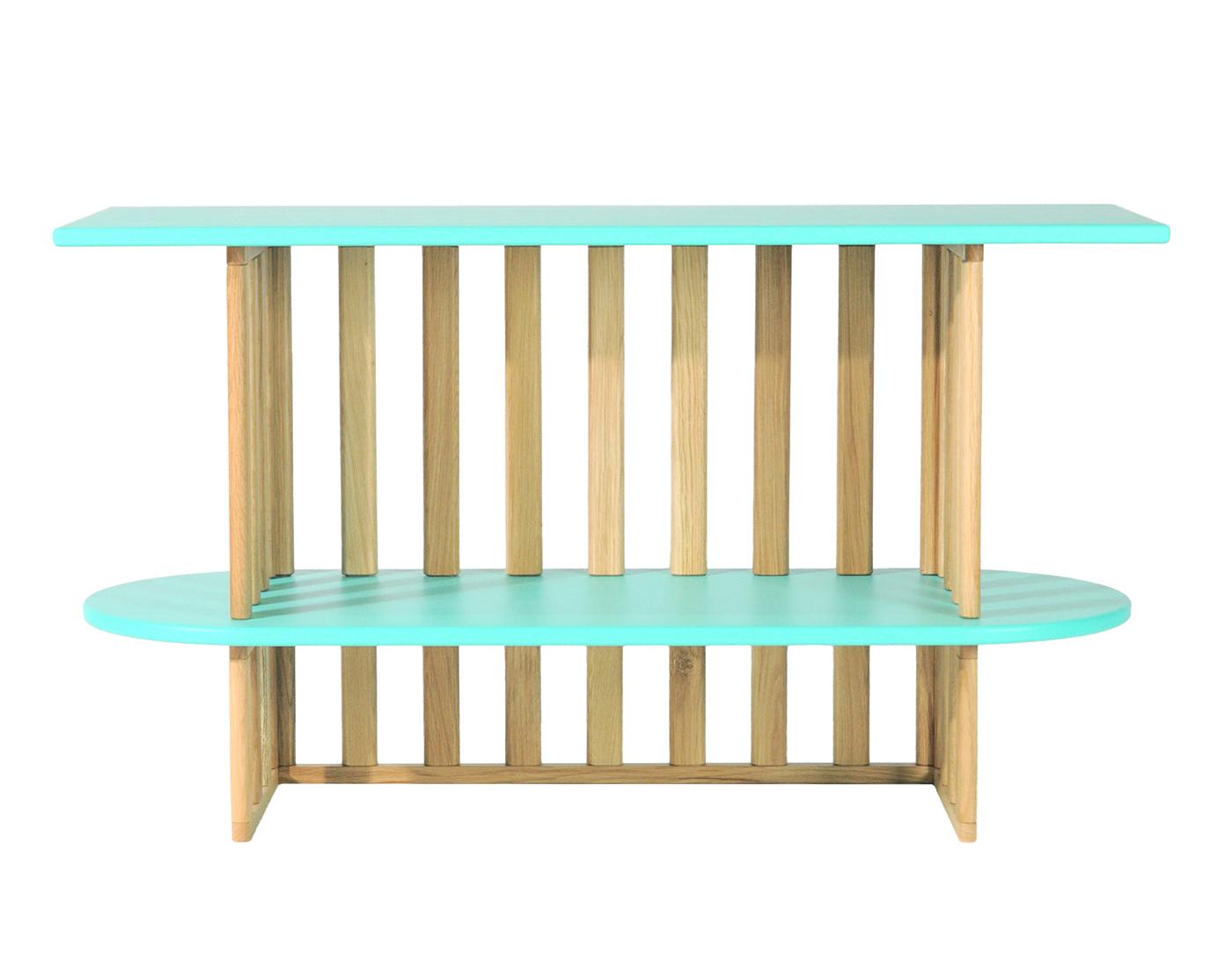 Green Two-Tier Bookcase