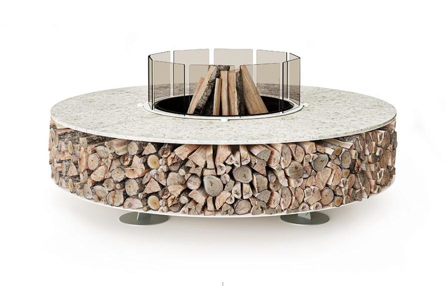 Zero Keramik White Luxury Outdoor Fire Pit