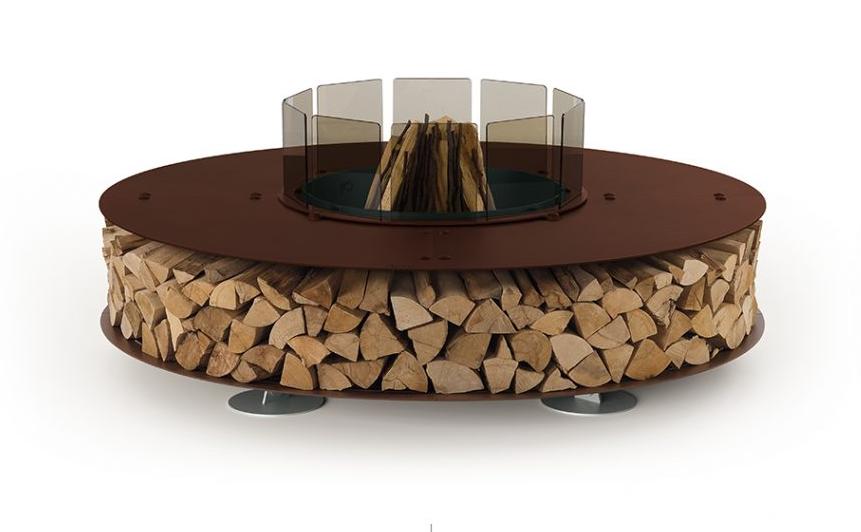 Zero Steel Luxury Outdoor Fire Pit | Dimensions: Ø 100 cm