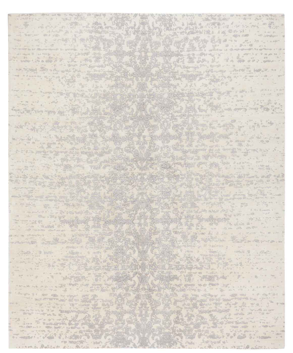 Faded Hand-knotted White Rug