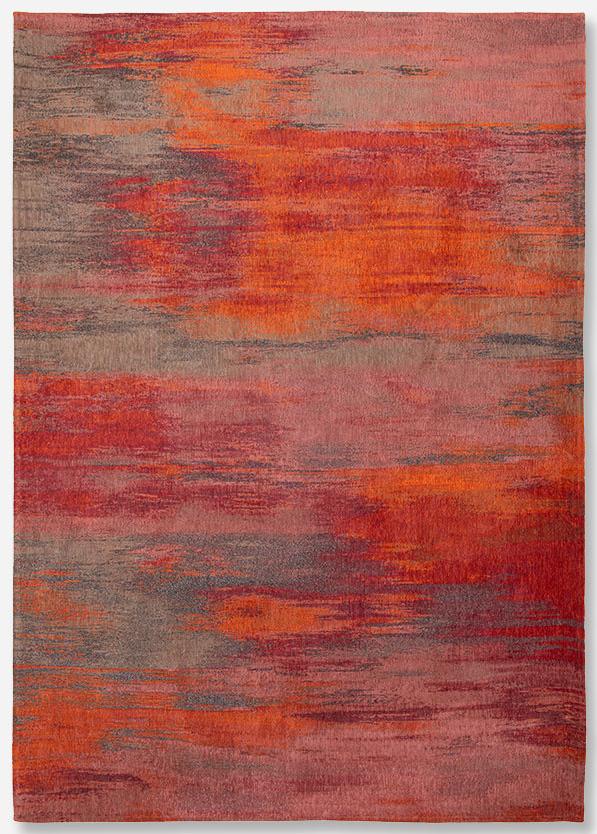 Abstract Red Belgian Rug